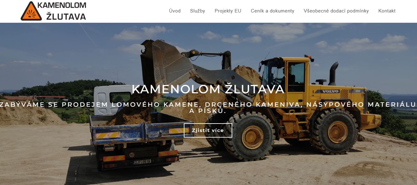 Kamenolom Žlutava s.r.o. - těžba, úprava, prodej lomového kamene, recyklace stavebních odpadů Napajedla