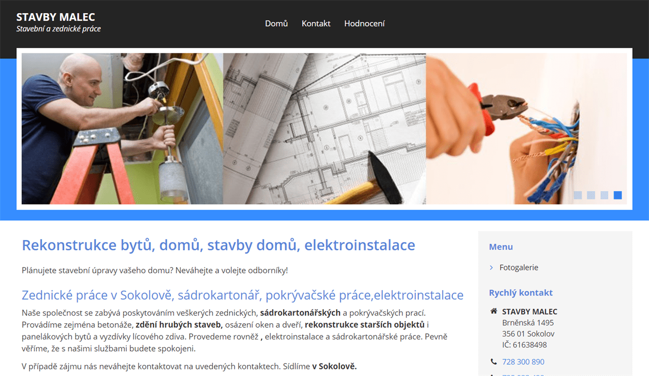 STAVBY MALEC - kompletní stavební práce a rekonstrukce Sokolov