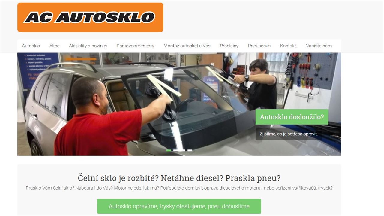 AC autosklo - Výměny a opravy autoskel, pneuservis Brno